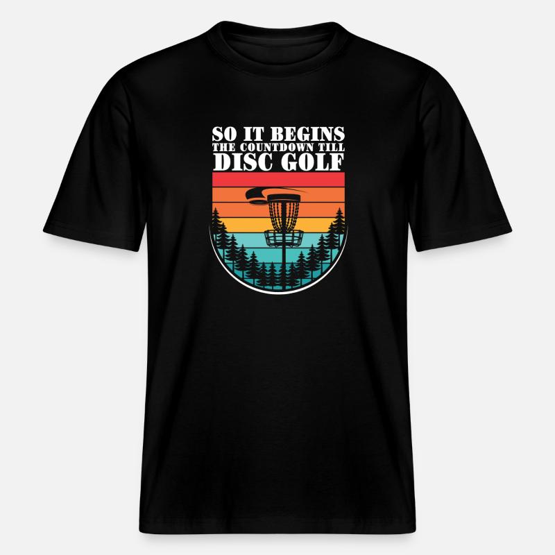 Disc Golf Geschenke Discgolf - RELAXED FIT Unisex Organic T-Shirt - Schwarz