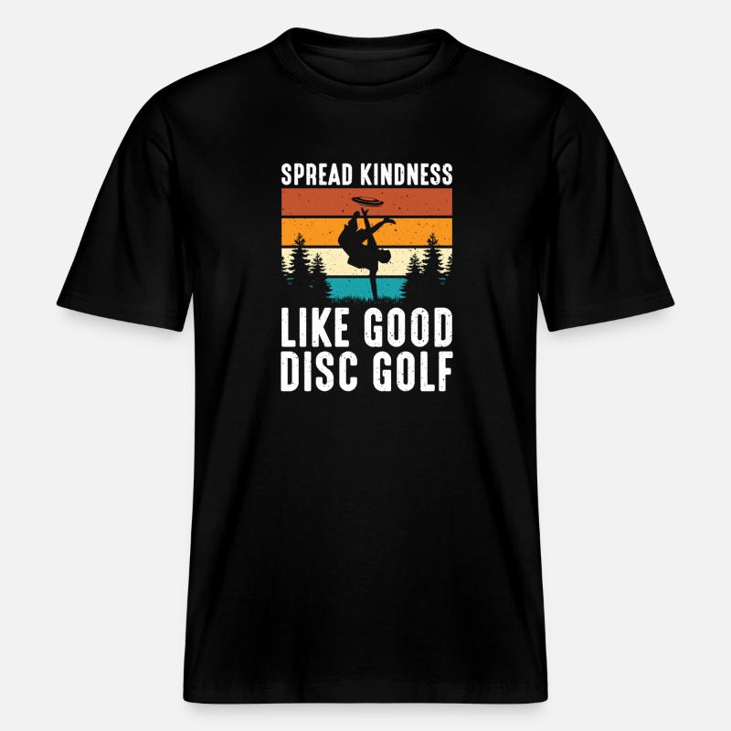 Cadeaux de disc golf Disc Golf -  T-shirt unisexe RELAXED FIT en coton bio - noir