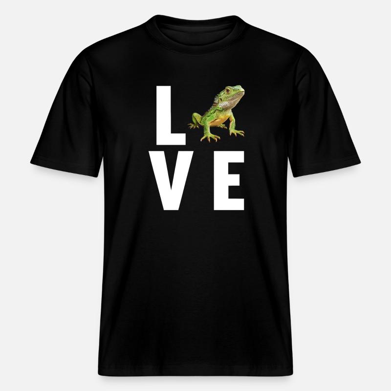 Eidechsen Eidechse -  RELAXED FIT Unisex Organic T-Shirt - Schwarz