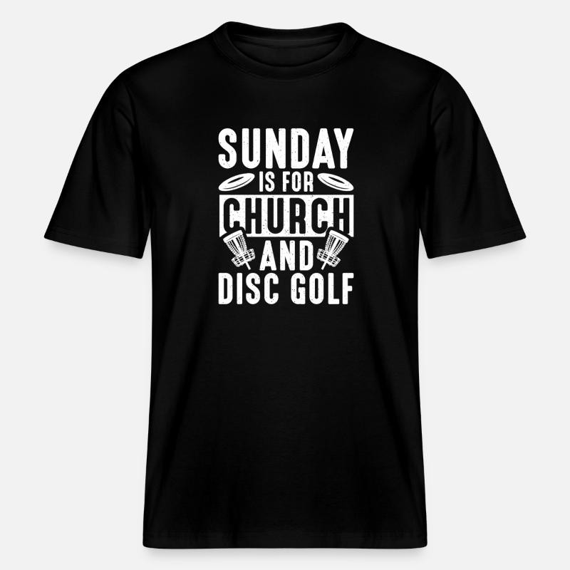 Cadeaux de disc golf Disc Golf -  T-shirt unisexe RELAXED FIT en coton bio - noir
