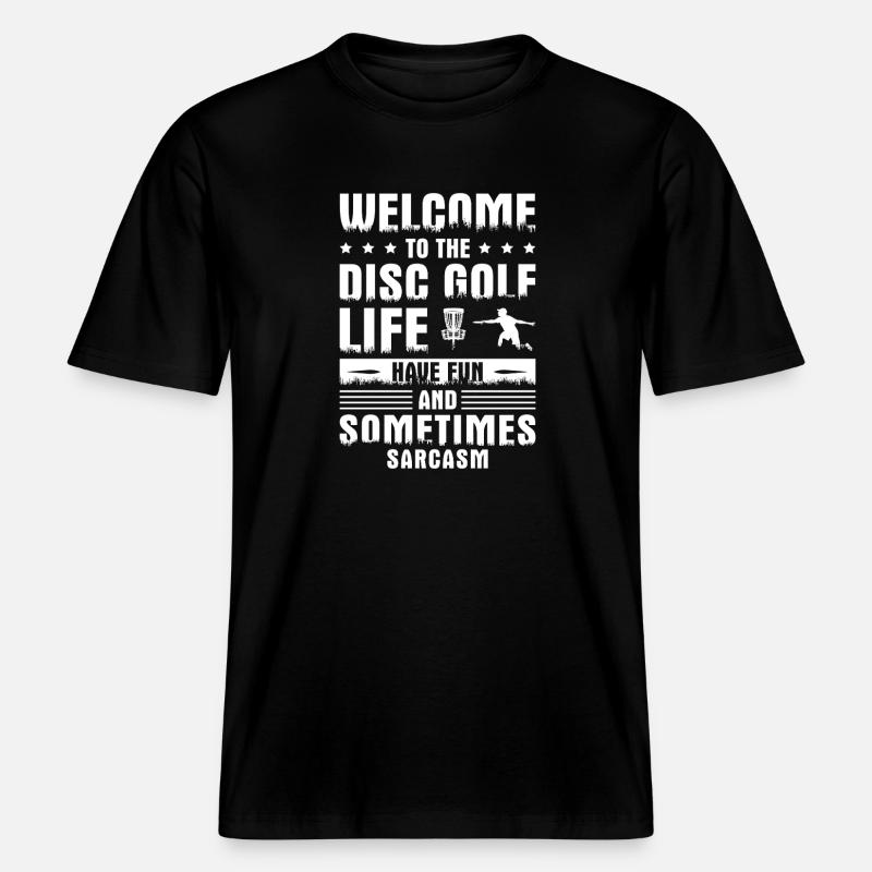Cadeaux de disc golf Disc Golf -  T-shirt unisexe RELAXED FIT en coton bio - noir