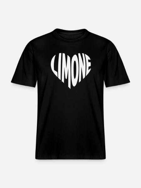 Lime Heart Design -  RELAXED FIT Unisex Organic T-Shirt - black