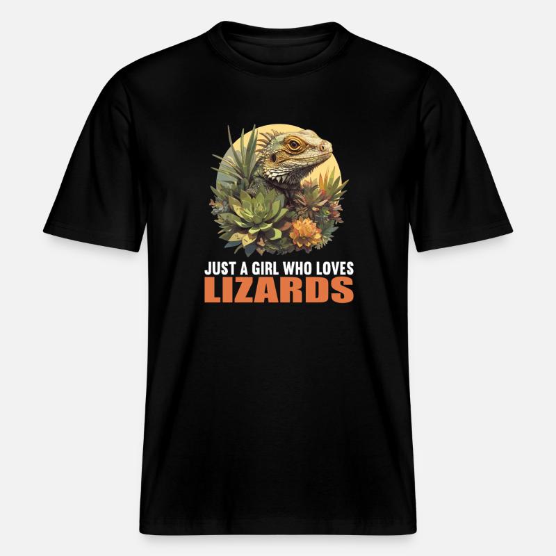 Eidechsen Eidechse -  RELAXED FIT Unisex Organic T-Shirt - Schwarz