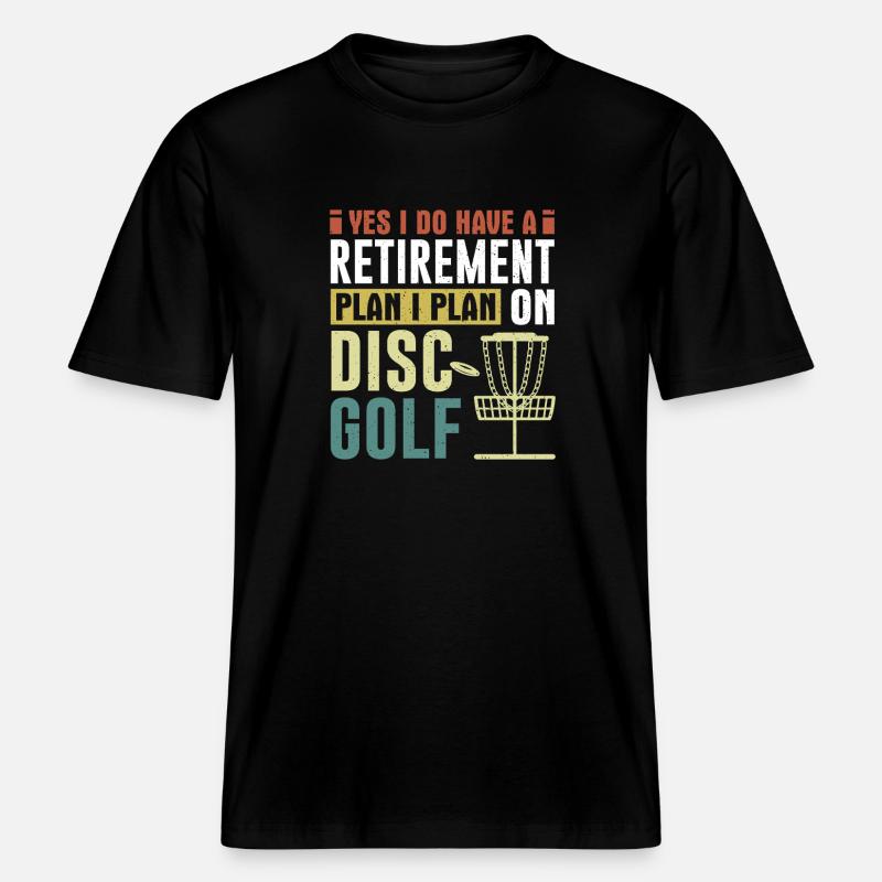 Cadeaux de disc golf Disc Golf -  T-shirt unisexe RELAXED FIT en coton bio - noir