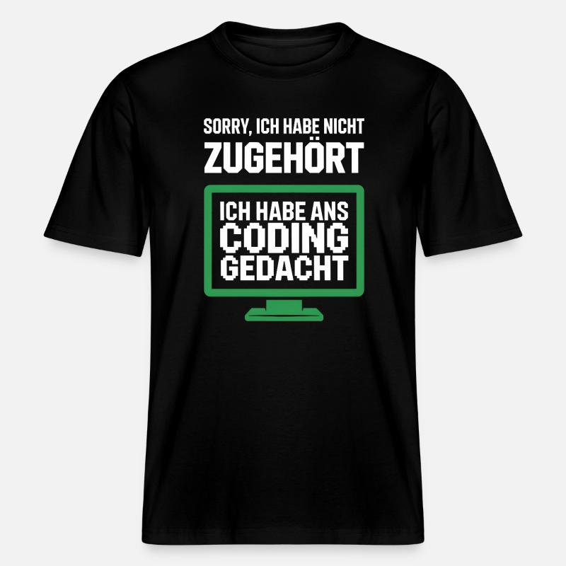 Affichage de la pensée de codage - T-shirt unisexe RELAXED FIT en coton bio - noir