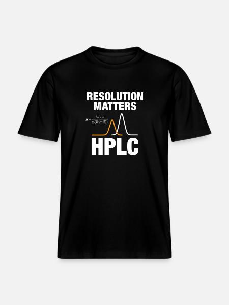 HPLC Peak Resolution Performance Chromatography - RELAXED FIT Unisex Organic T-Shirt - black