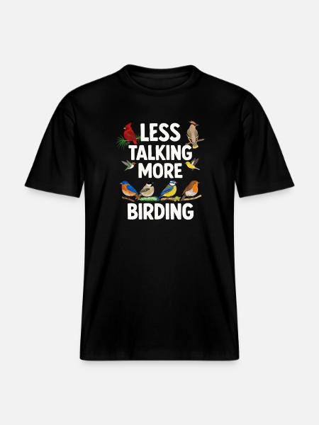 Observation des oiseaux Ornithologue Nerd -  T-shirt unisexe RELAXED FIT en coton bio - noir