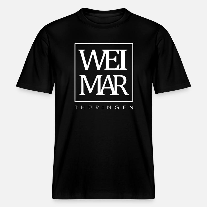 Weimar - Thüringen -  RELAXED FIT Unisex Organic T-Shirt - Schwarz