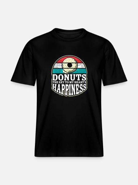 Restauration rapide en donuts - T-shirt unisexe RELAXED FIT en coton bio - noir