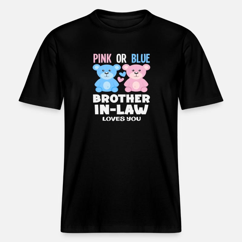 Pink Oder Blau Stiefbruder Liebt Dich -  RELAXED FIT Unisex Organic T-Shirt - Schwarz