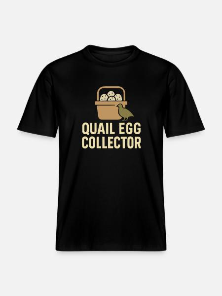 Quail Keeper Quail Farmer Backyard Quail -  RELAXED FIT Unisex Organic T-Shirt - black