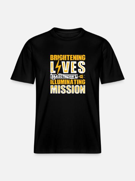 Electrician, Electronics Technician, Electrician - RELAXED FIT Unisex Organic T-Shirt - black