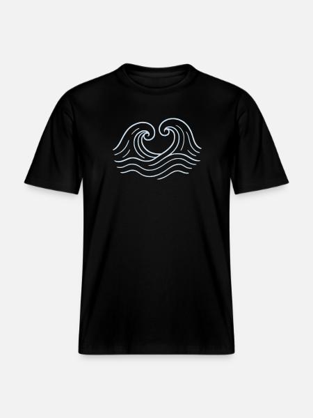 Waves - Sea - Scatola - RELAXED FIT Unisex Organic T-Shirt - black