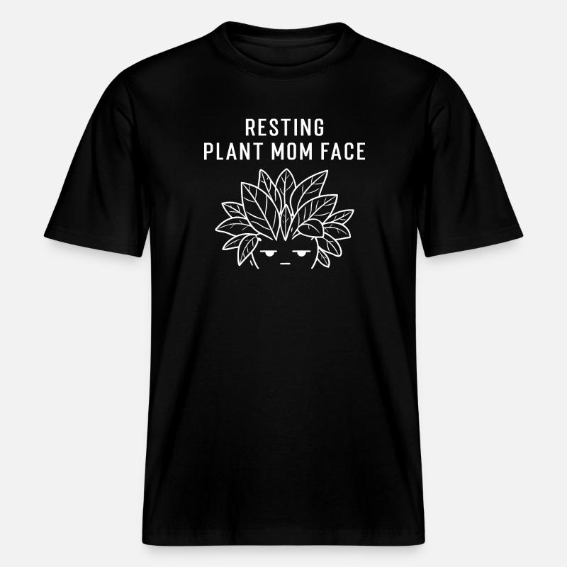 Gesicht der Ruhepflanzen-Mutter - RELAXED FIT Unisex Organic T-Shirt - Schwarz