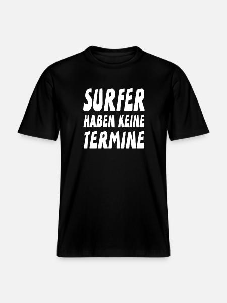 Surfer - RELAXED FIT Unisex Organic T-Shirt - Schwarz