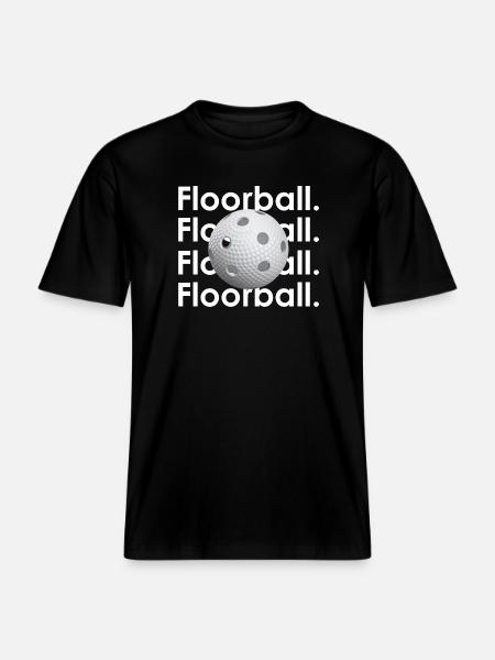Floorball Graphic - RELAXED FIT Unisex Organic T-Shirt - black