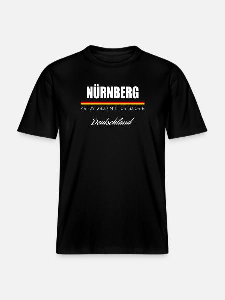 Nürnberg -  RELAXED FIT Unisex Organic T-Shirt - Schwarz