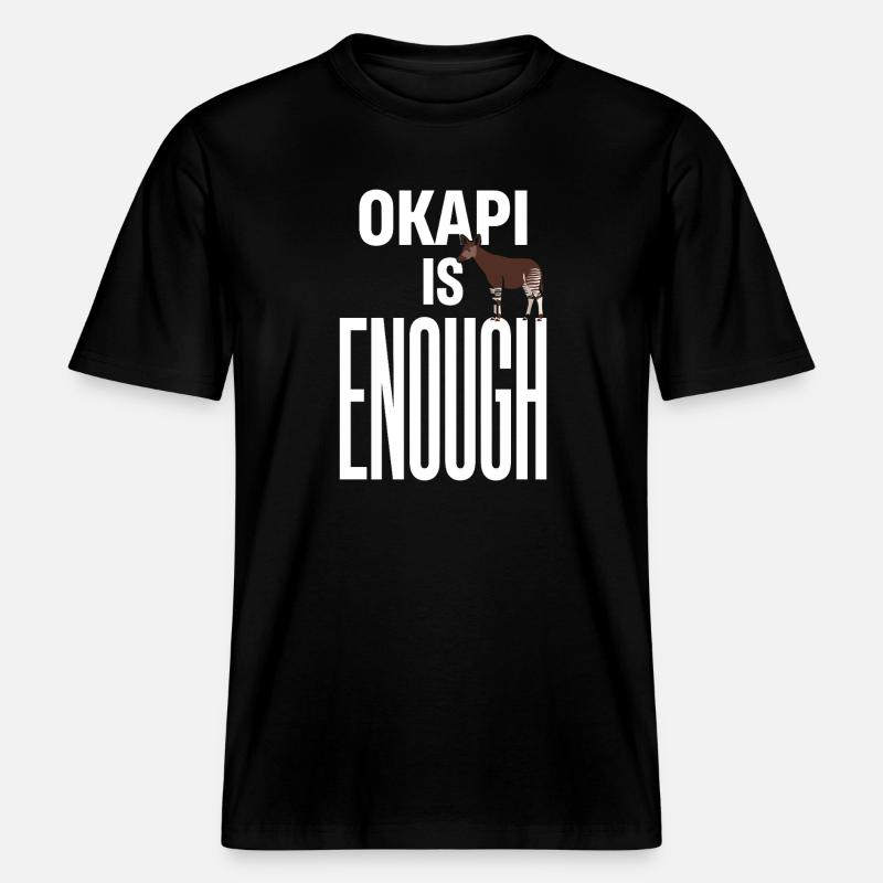Okapi-liebhaber Okapi-tier Seltene Tierweltliebe -  RELAXED FIT Unisex Organic T-Shirt - Schwarz
