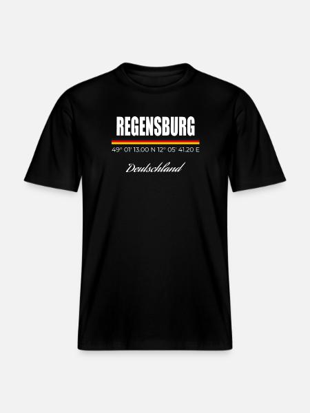 Regensburg - RELAXED FIT Unisex Organic T-Shirt - Schwarz
