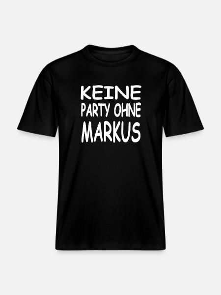 Markus - RELAXED FIT Unisex Organic T-Shirt - Schwarz