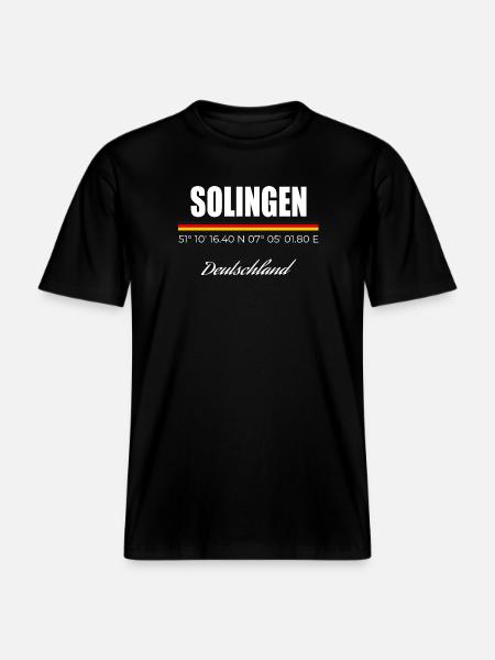 Solingen - RELAXED FIT Unisex Organic T-Shirt - Schwarz