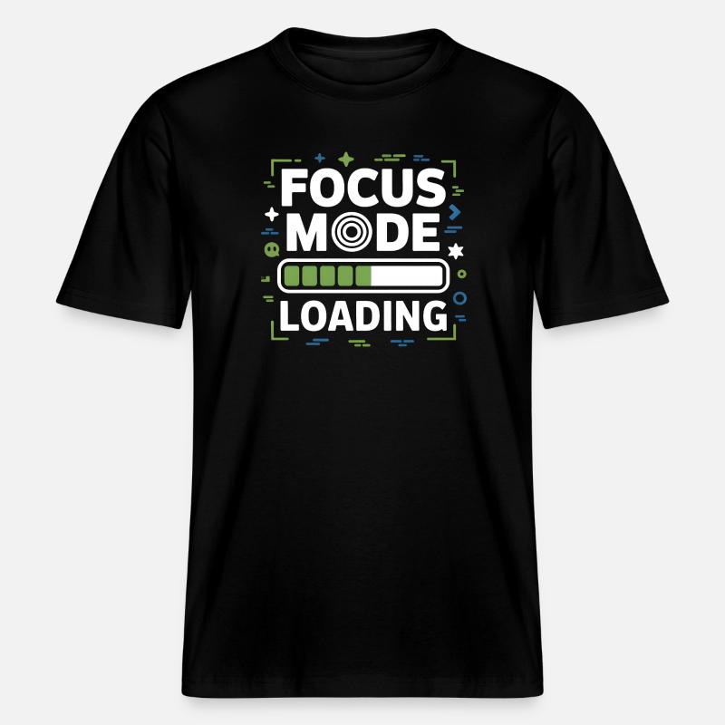 Focus Mode Loading ADHD Chaos -  RELAXED FIT Unisex Organic T-Shirt - black