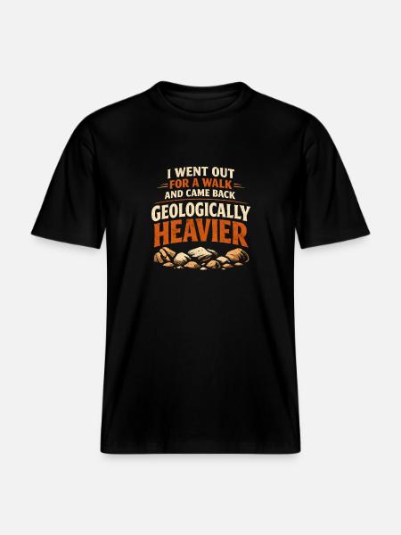 Harder back | Geology Stone Collector - RELAXED FIT Unisex Organic T-Shirt - black