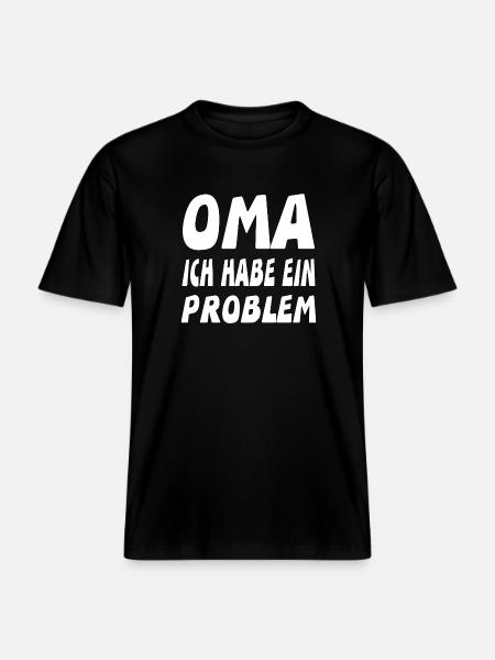 Oma - RELAXED FIT Unisex Organic T-Shirt - Schwarz