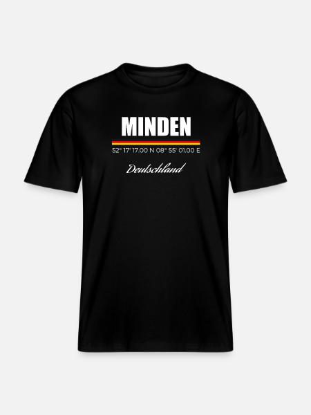 Minden -  RELAXED FIT Unisex Organic T-Shirt - Schwarz