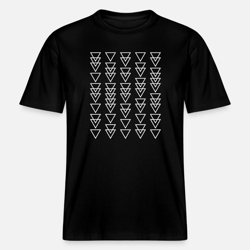 Triangular Cascade -  RELAXED FIT Unisex Organic T-Shirt - black
