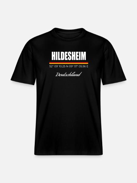 Hildesheim -  RELAXED FIT Unisex Organic T-Shirt - Schwarz