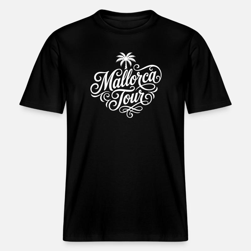 Visite de Majorque -  T-shirt unisexe RELAXED FIT en coton bio - noir