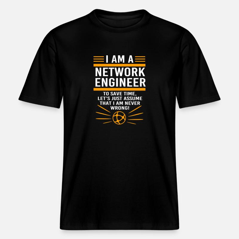 Netzwerk Informatiker Programmierer Admin -  RELAXED FIT Unisex Organic T-Shirt - Schwarz