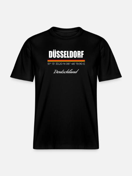 Düsseldorf -  RELAXED FIT Unisex Organic T-Shirt - Schwarz