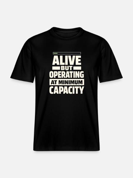 Burnt-out millennial, tired adult, -  RELAXED FIT Unisex Organic T-Shirt - black