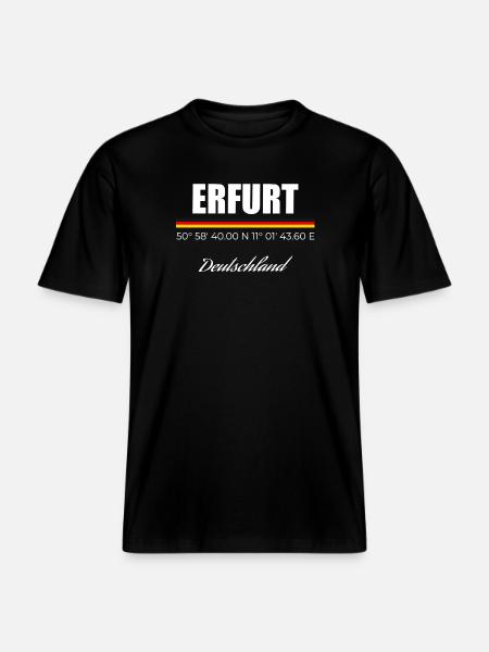 Erfurt -  RELAXED FIT Unisex Organic T-Shirt - Schwarz