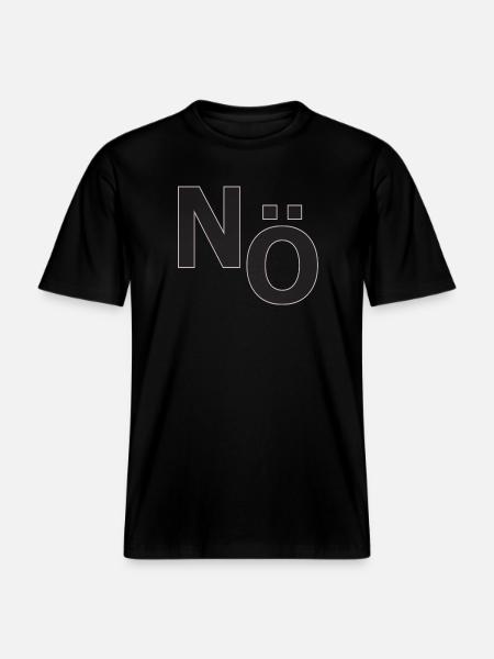 No – Minimal Typography Statement - RELAXED FIT Unisex Organic T-Shirt - black