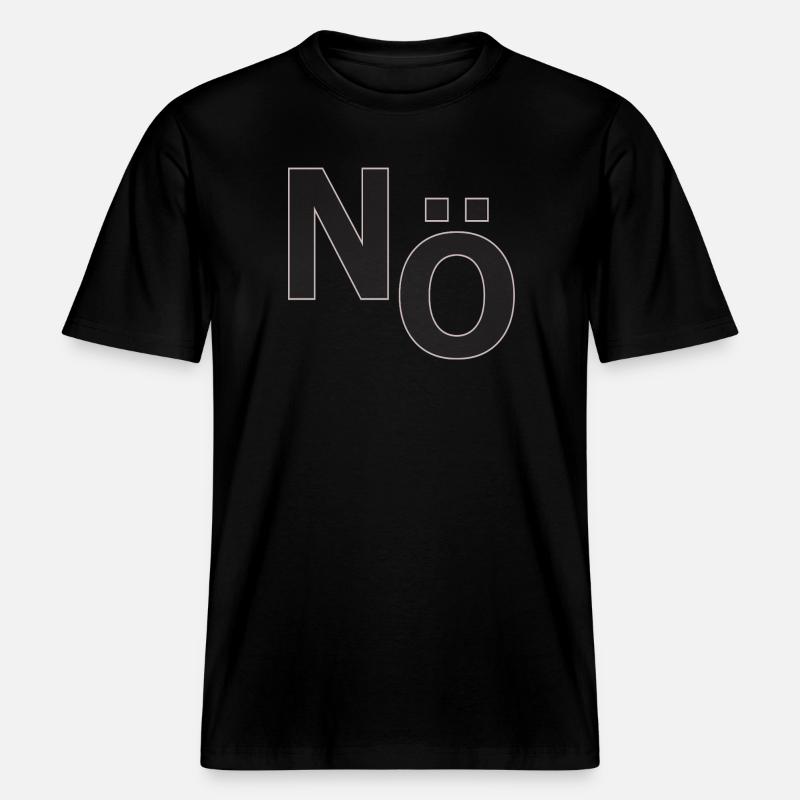 No – Minimal Typography Statement -  RELAXED FIT Unisex Organic T-Shirt - black