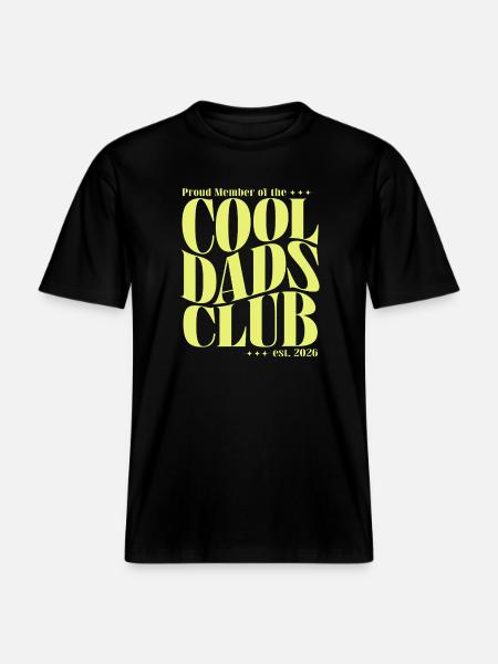 Cool Dads Club - Dad-to-be 2026 Gift -  RELAXED FIT Unisex Organic T-Shirt - black