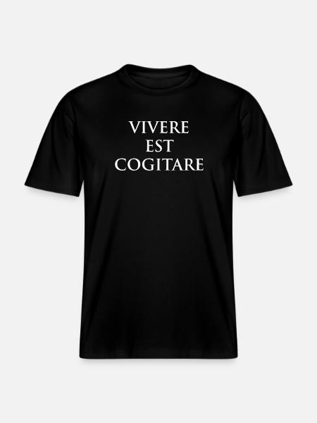 Vivere Est Cogitare Tee - T-shirt unisexe RELAXED FIT en coton bio - noir