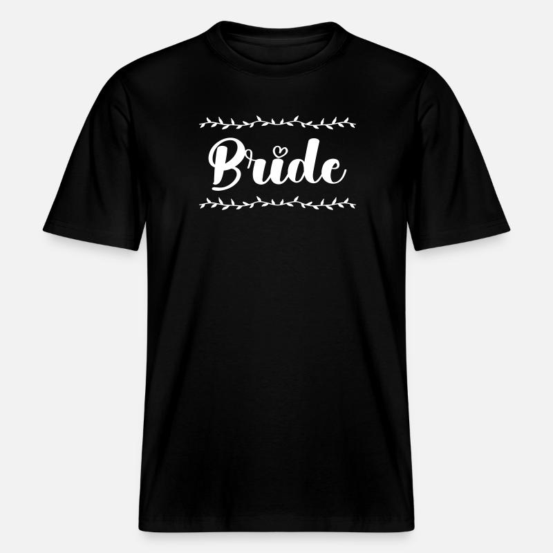 Braut Script Hochzeitslook - RELAXED FIT Unisex Organic T-Shirt - Schwarz