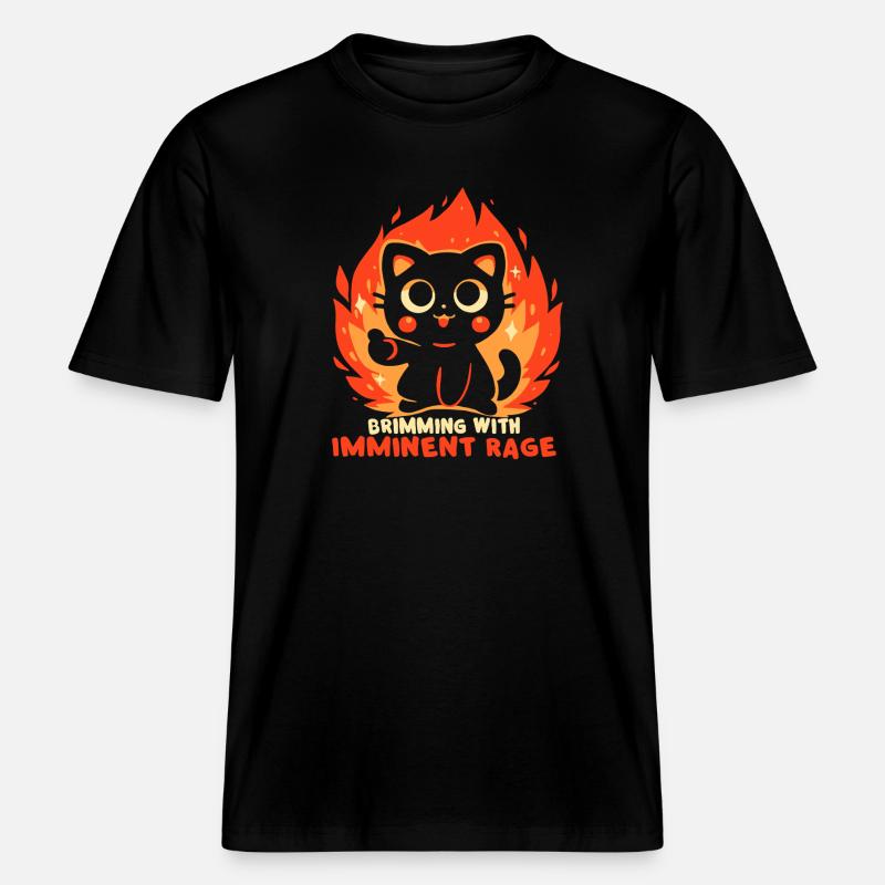 Débordant d’une rage imminente -  T-shirt unisexe RELAXED FIT en coton bio - noir