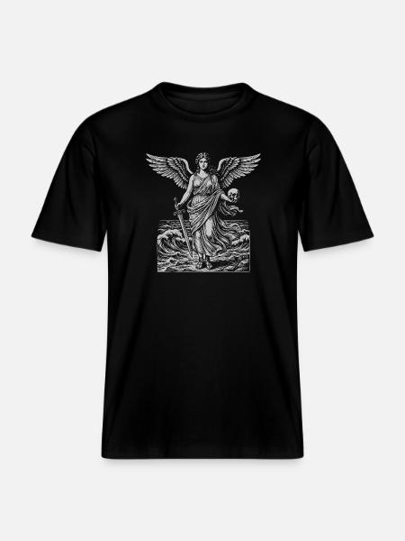 Engelwächter des Meeres - RELAXED FIT Unisex Organic T-Shirt - Schwarz