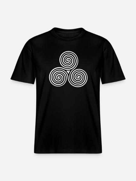 Triskele Spiral-Trio -  RELAXED FIT Unisex Organic T-Shirt - Schwarz
