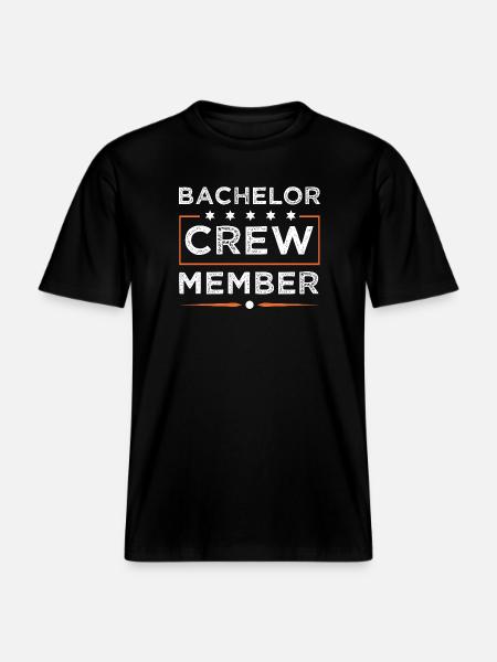 Équipage Bachelor - T-shirt unisexe RELAXED FIT en coton bio - noir