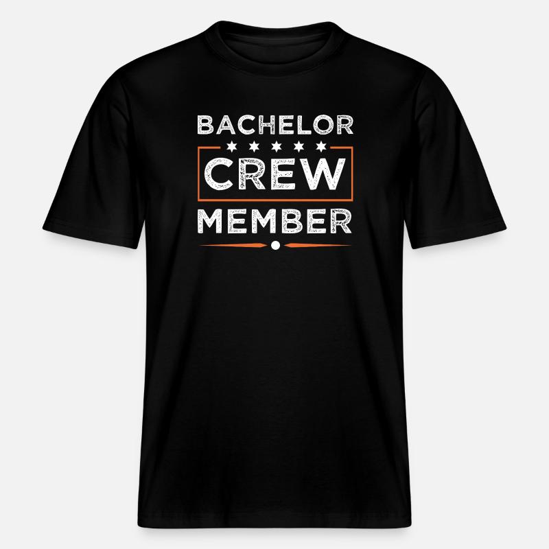 Équipage Bachelor -  T-shirt unisexe RELAXED FIT en coton bio - noir
