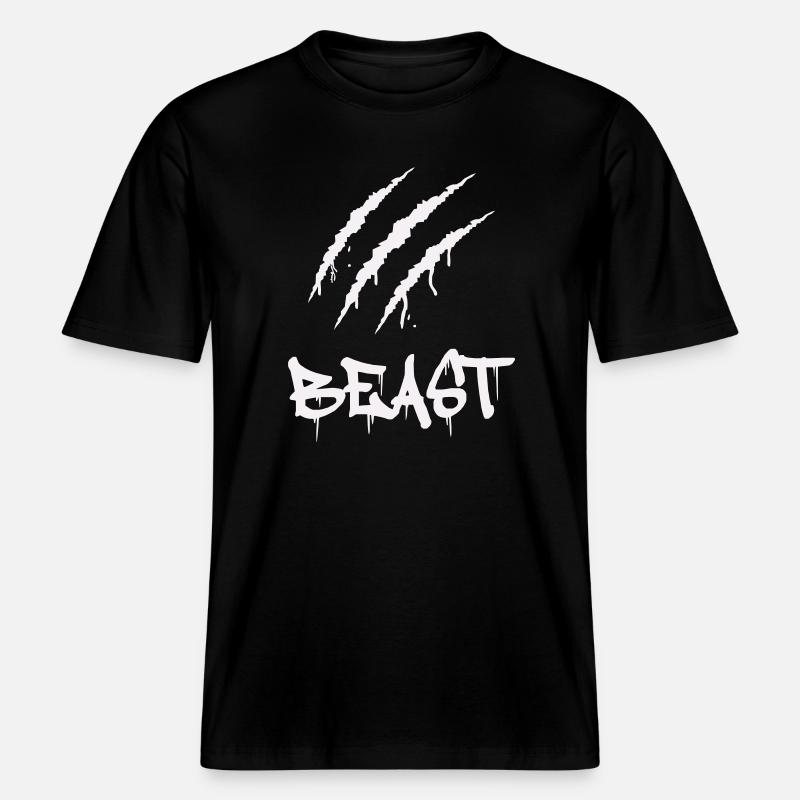 krallen_beast - T-shirt unisexe RELAXED FIT en coton bio - noir