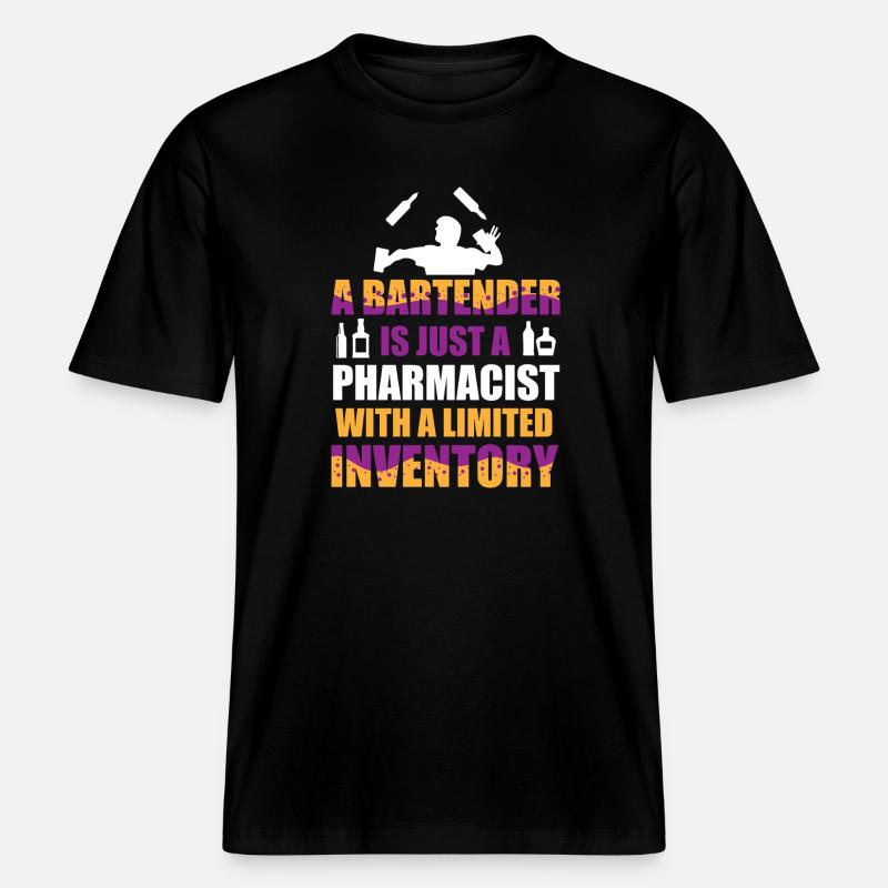 Barkeeper Kellner bartender Barmann -  RELAXED FIT Unisex Organic T-Shirt - Schwarz