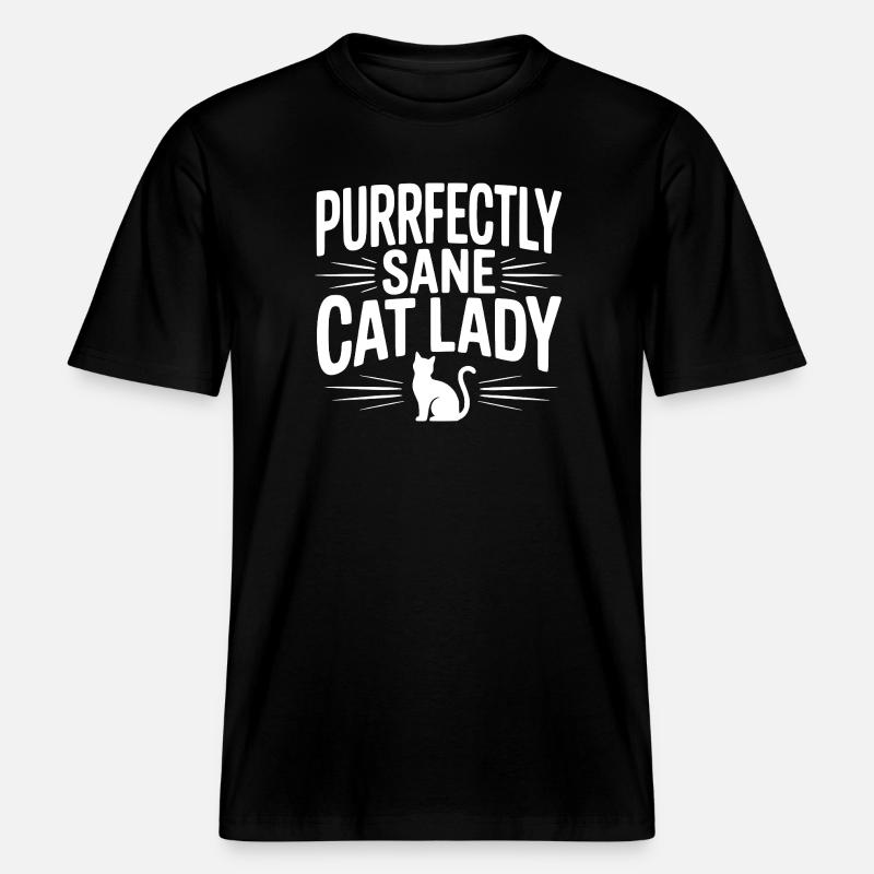 Parfaite Chat Parfaite -  T-shirt unisexe RELAXED FIT en coton bio - noir