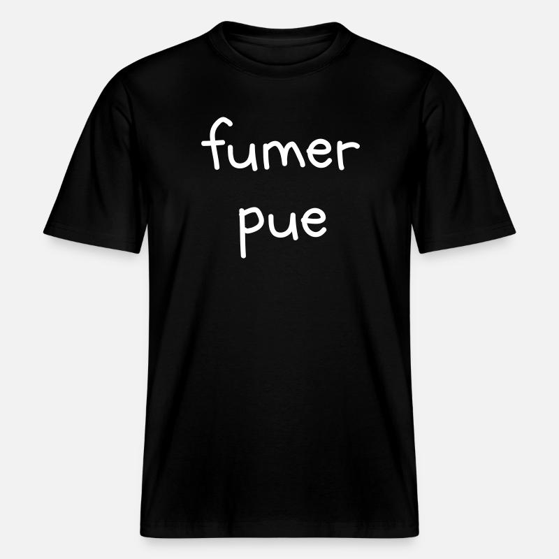 Fumer pue -  T-shirt unisexe RELAXED FIT en coton bio - noir